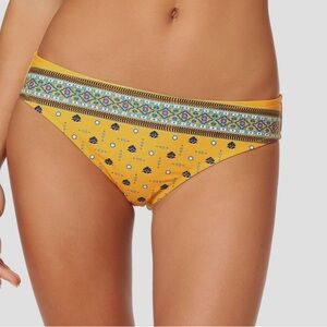 Jessica Simpson Yellow Floral Bikini BOTTOM ONLY